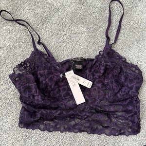 Plum purple Victoria secret lace matching set medium